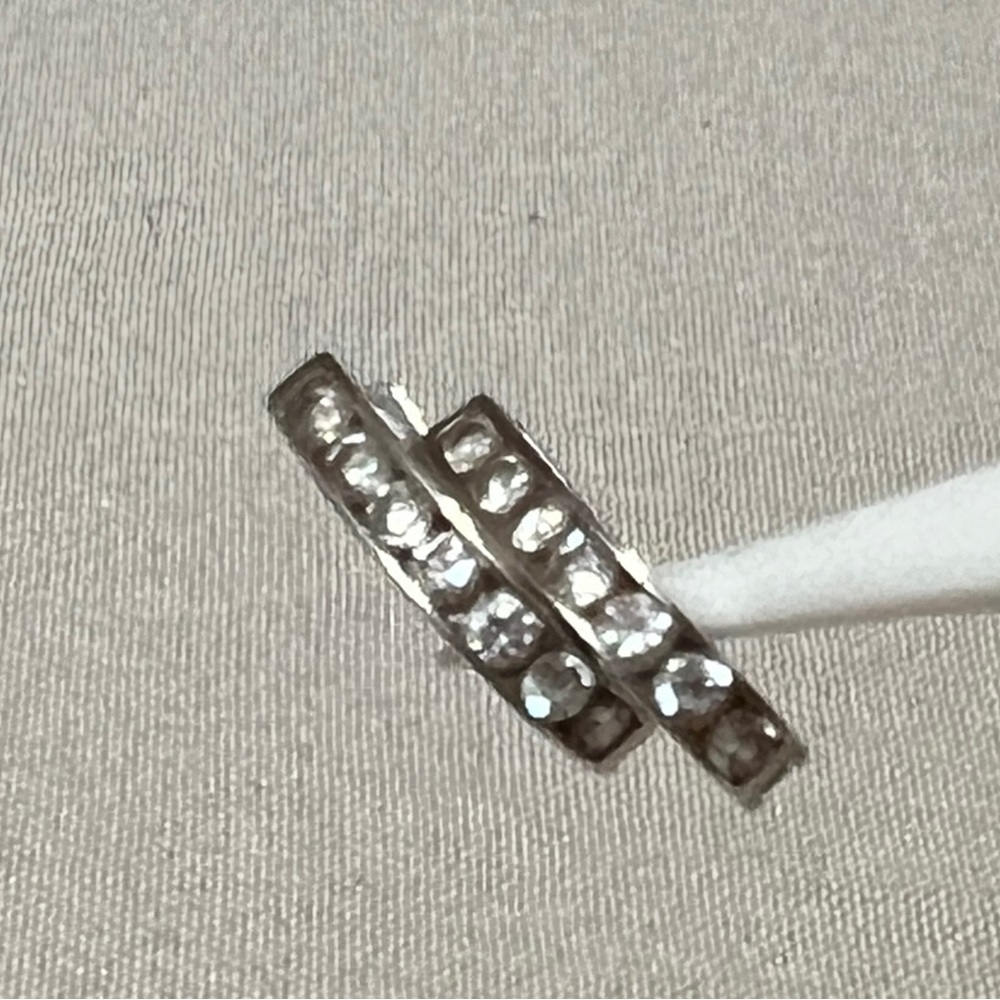 Diamond Hoop Earrings.  (Tiny)